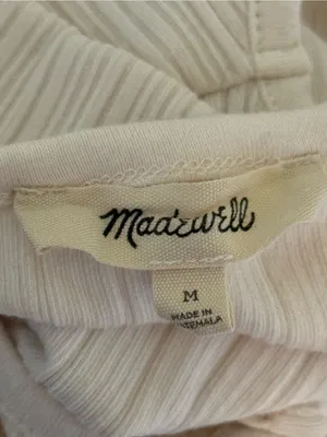 Madewell Ribbed Crewneck Shell Top in Vintage Ivory thumbnail 4
