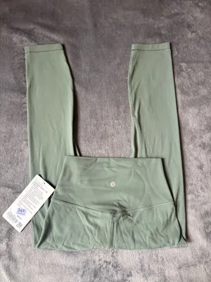 Lululemon Align High-Rise Crop 23" Grey Eucalyptus Size 4 thumbnail 3