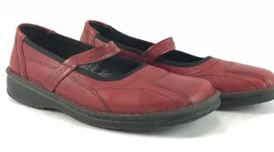 Josef Seibel woman’s‎ red maryjane flats Size 38-7.5/8 BIN 15 thumbnail 1