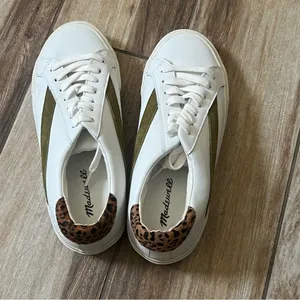 Madewell white leather sneakers thumbnail 2