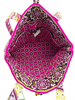 NWT Vera Bradley Very Berry Paisley Quilted Tote Bag Pink Purple Floral Made USA thumbnail 7