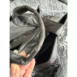 DKNY Black Patent Leather Large Zip Tote Shoulder Bag Work Travel Purse thumbnail 2