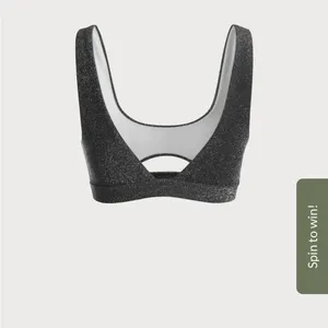 Berlook Black Lurex Cut Out Bikini Top ONLY 18 thumbnail 6