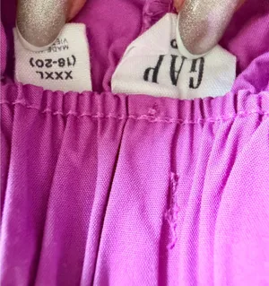 Gap Fuchsia Cargo Parachute Pants, Size XS thumbnail 8