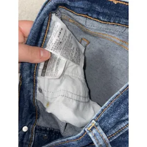 levis womens wedgie straight jeans‎ dark wash raw hem fray 32 thumbnail 4