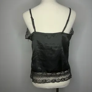 Secret Fantasies- Black Tank Top with Lace Details thumbnail 4