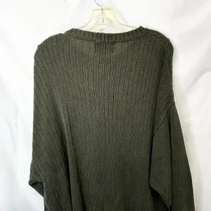 VTG Chaps Ralph Lauren XL Sweater Green Ribbed Cotton Heavyweight Fisherman 1023 thumbnail 9