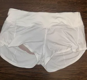 White Lululemon Speed Up 2.5" Low-Rise Lined Shorts 4 thumbnail 1