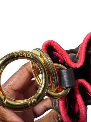 Fendi Zucca Monogram Nano Mon Tresor Bucket Bag Charm Neon Pink thumbnail 5