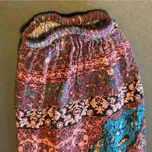 IDYLLWIND bohemian flowy viscose Top, A-Line, long sleeve V neck size M thumbnail 10