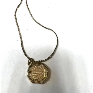 coin pendant necklace featuring a U.S. penny in a gold-toned bezel Gold Tone thumbnail 3
