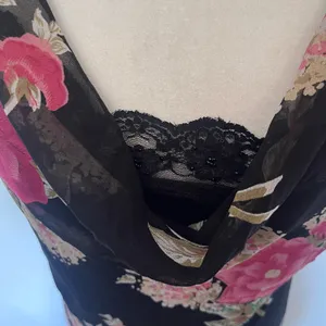 Y2K Studio Connection Slip Floral Dress Sz M Whimsigoth Asymmetrical Hem Bead thumbnail 3