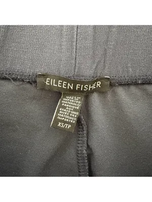 Eileen Fisher Washable Stretch Crepe Slim Cropped Pant Navy Blue Size XS Coastal thumbnail 4