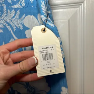Billabong Blue & White Floral Mini Dress NWT thumbnail 4