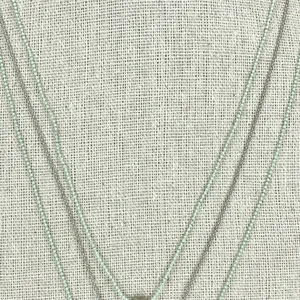 Silver Tone and Mint Skinny Dainty Triple Strand Heart Necklace thumbnail 4
