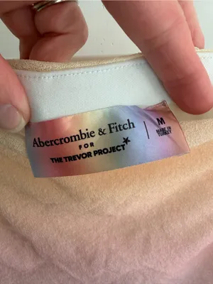 Abercrombie x Trevor Project Rainbow Ombre Ruched Midi Skirt M thumbnail 8