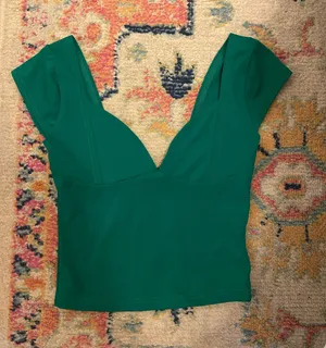 Green cropped going out top Size XS thumbnail 1