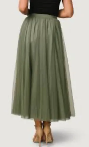 NWT Baltic Born Sage Green Tulle Midi Skirt Size Small thumbnail 5