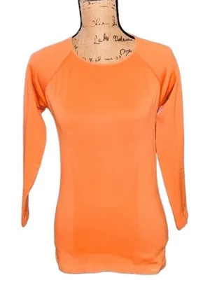 Womens Patagonia Capilene orange shirt M thumbnail 1