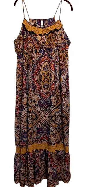 XXL Xhilaration Bohemian Paisley Maxi Dress thumbnail 1