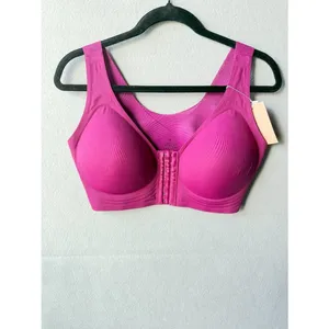 Luna Hug Seamless Front Closure Bra Wireless Supportive Shaping Bra Size XL‎ Pink thumbnail 2
