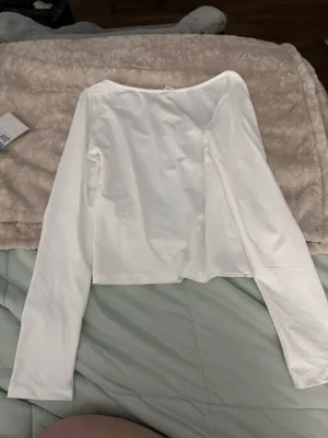Long sleeve crop top size large White thumbnail 2