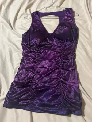Y2K purple satin top thumbnail 2