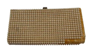 Vintage JR‎ Made in USA Beaded Clutch Purse Evening Bag Elegant Party thumbnail 1