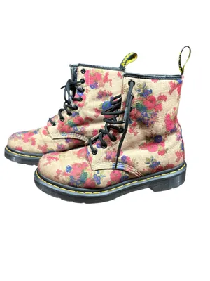 Dr. Martens Vintage Bouquet CASTEL Taupe Beige Boots Womens Size 7 thumbnail 5