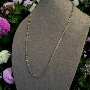 Vintage silver rope chain necklace thumbnail 3