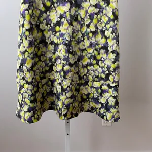 J.Crew Cottage Coquette 6 Yellow‎ Purple Floral Dress Impressionist Print thumbnail 3