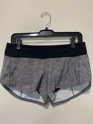 Lululemon Speed Up Short 2.5" Heather Lux Multi Black / Black size 6 thumbnail 2