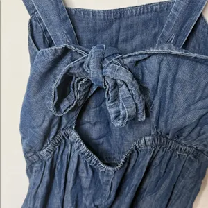 New York & Company maxi dress Jean ties in back half way down Medium thumbnail 6