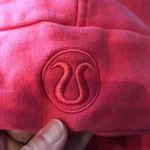 Lululemon scuba oversized half zip hoodie pink cropped pullover Xs/S thumbnail 2