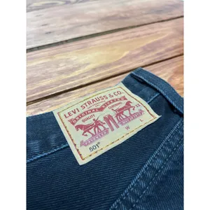 Levi’s 501 High-Rise Denim Cutoff Shorts - Women Size 24 - Black Distressed thumbnail 5