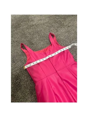 BCBGeneration Mini Dress Pink XXS Faux Leather thumbnail 12