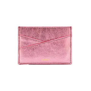 UMBI Leather Cardholder Metallic ROSE Pink thumbnail 2