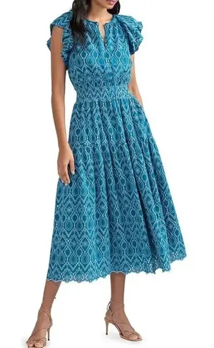 Shoshanna Zona Eyelet Midi Dress thumbnail 1