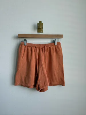 Mint Vanilla Knit Sweater Shorts Matching Set Orange Cropped Lounge Small NWT thumbnail 6