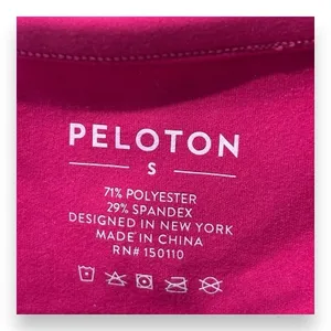 Peloton Women's Flow Racer Tank‎ Pink Cadent Cropped Logo Tank Top Sz S thumbnail 3