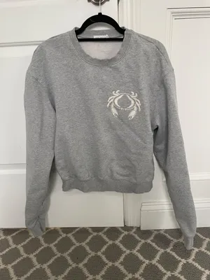 Good American Oversized Zodiac Cancer Boyfriend Sweatshirt Size 1! thumbnail 1
