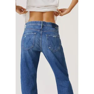 Mother The Ditcher Crop Jeans Blue Broken Record Distressed 1448-259 Size 29 thumbnail 2