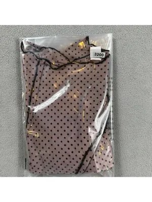 NWT Noisy May Vikki Flock Dot Mesh Long Sleeve Sheer Crop Top Purple Dove S thumbnail 6