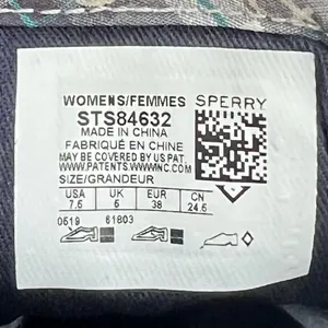 Sperry Pier View Anchor Plaid Gray Blue White Canvas Laced Slip On Sneakers 7.5 thumbnail 8