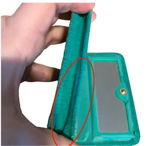 Vintage 1990'S Lillian Vernon Teal.Green Suede Change Purse Wallet thumbnail 11
