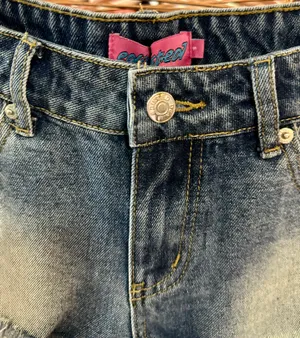 Edikted Medium Wash Jean Shorts thumbnail 6
