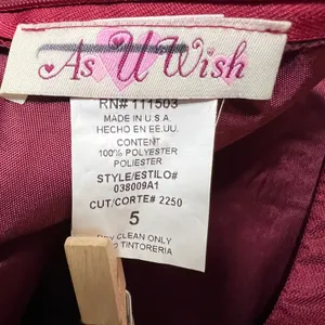 Vintage 90s As U Wish Party‎ Dress Fit Flare Sleeveless Tulle Overlay Red Size 5 thumbnail 8