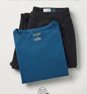 Tek Gear 2pc Set Blue Short Sleeve Tee NWT Straight Leg‎ Fleece Pants S Athletic thumbnail 1