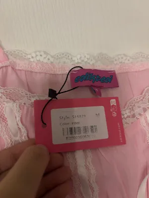 Edikted Lace Babydoll Pink Top thumbnail 3
