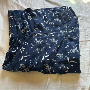 Abercrombie & Fitch strapless flare midi dress in blue floral thumbnail 9